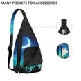 thumbnail image 2 of Stellar Sling Backpack&nbsp;- Shimmering Starfield Print Crossbody Bag, 2 of 4