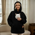 thumbnail image 2 of Cat Pouch Hoodie Pet Carrier Hoodie Zipper Kangaroo Pocket Sweatshirt With Pet Pouch Fleece Warm Pet Sweatshirt Outdoor, 2 of 8