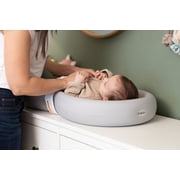 Peanut® Changer – The Original Made in USA Easy-to-Clean Changing pad and The only Shell Over Foam, Fully impermeable to Fluid - Gray