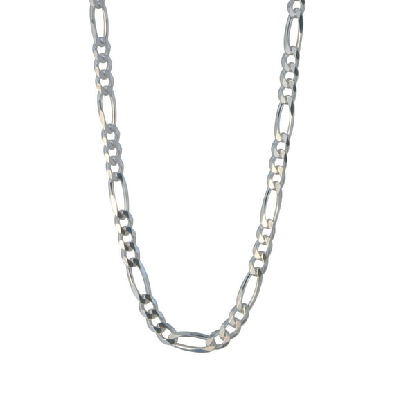 Brilliance Fine Jewelry Sterling Silver Figaro Chain Necklace, 22 inch