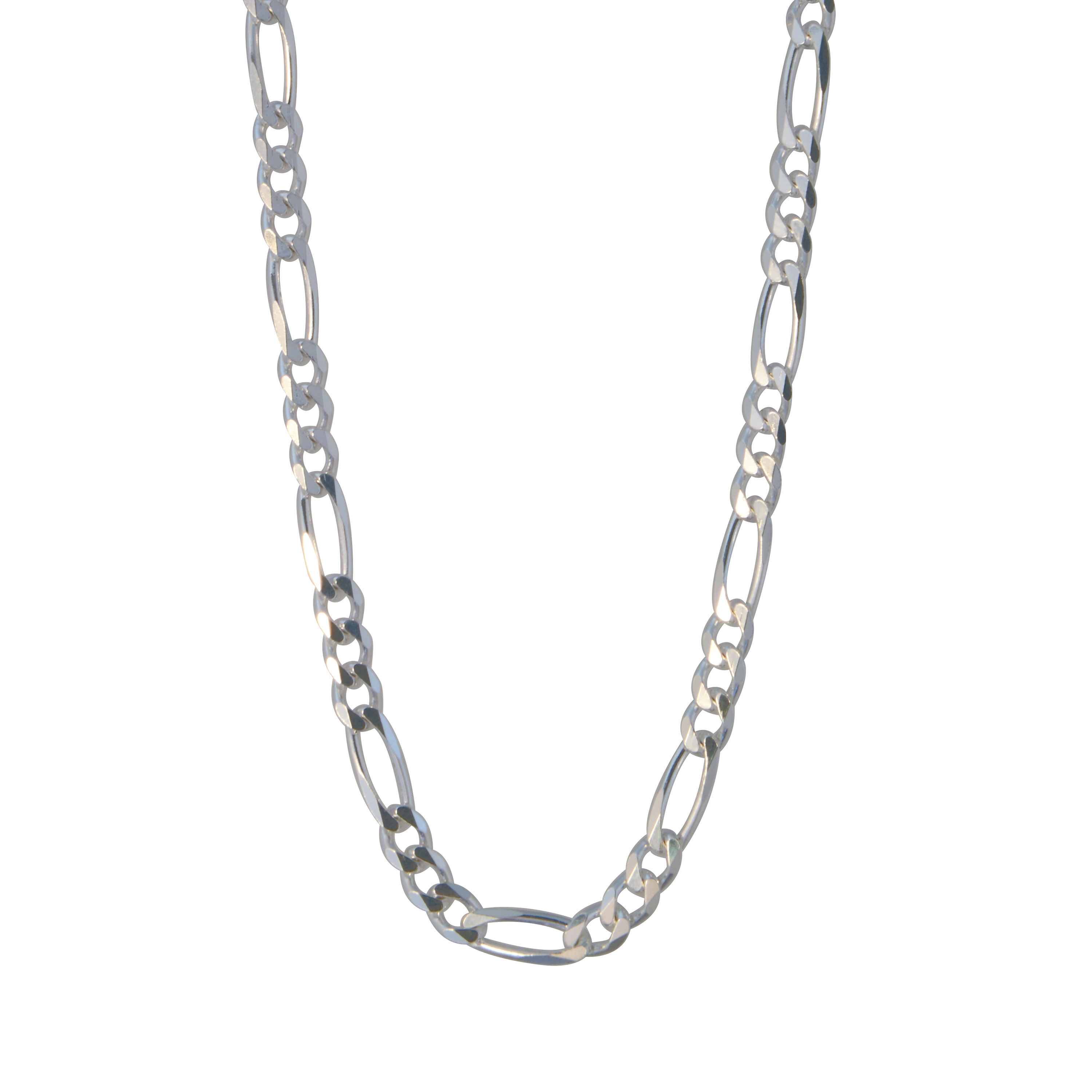 Brilliance Fine Jewelry Sterling Silver Figaro Chain Necklace, 22 inch