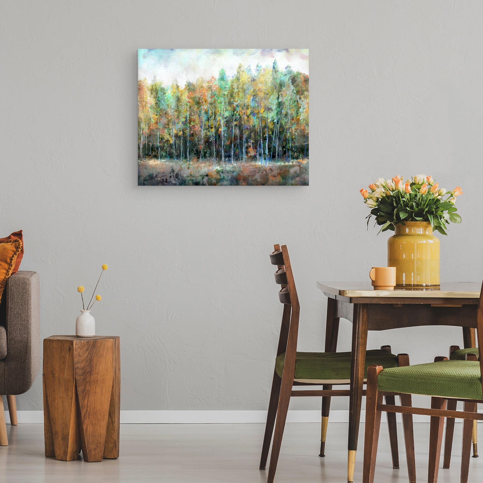 Prismatic Treeline by Studio Arts Canvas Art Print