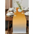 thumbnail image 4 of Table Runner Dresser Scarves 60 Inch Long, Orange Gray Gradient Minimalist Art Linen Dining Table Runners Modern Abstract Stripe Line Tabletop Scarf for Wedding Holiday Party Kitchen, 4 of 7