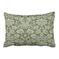 thumbnail image 1 of RYLABLUE Decorative Dark Green Floral Pattern Throw Pillow Home Decorative Pillow Case Covers Size 20x30 inches Two Side, 1 of 1
