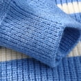 thumbnail image 6 of YLSDY Men's Striped Knit Sweater Half Zip Long Sleeve Pullover Tops Striped Half Turtle Neck Knitted Sweater Blue M, 6 of 6