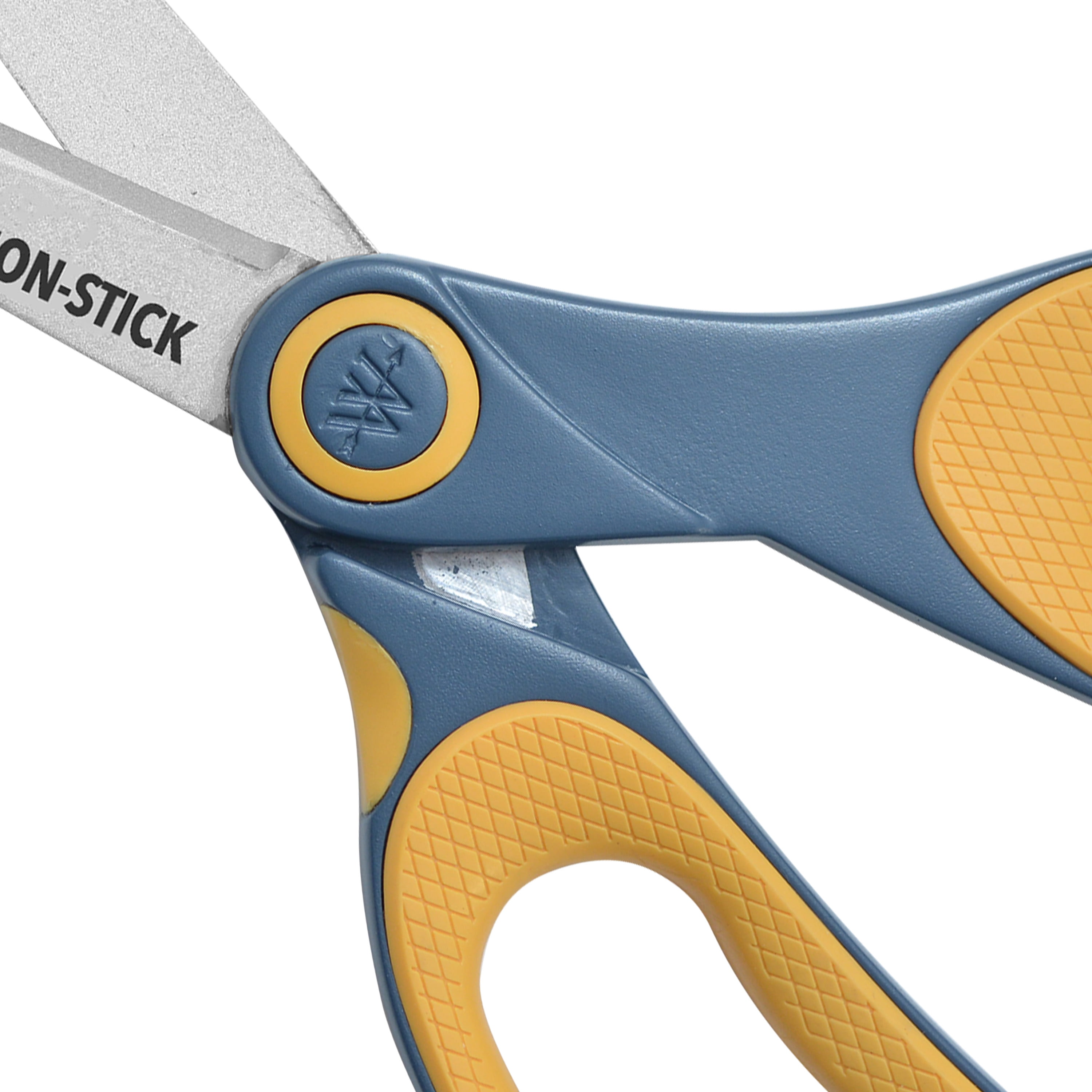 Westcott 8-inch Titanium Bonded Non-Stick Straight Scissors, Yellow, 3-Pack