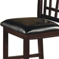 thumbnail image 3 of Allora Wood Lattice Counter Height Chairs in Brown/Black (Set of 2), 3 of 5