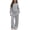 Gray, variant on Jalioing Big Boys Girls Tracksuit 2 Piece Zipper Hoodies Wide Leg Sweatpants Set Winter Casual Workout Outfits