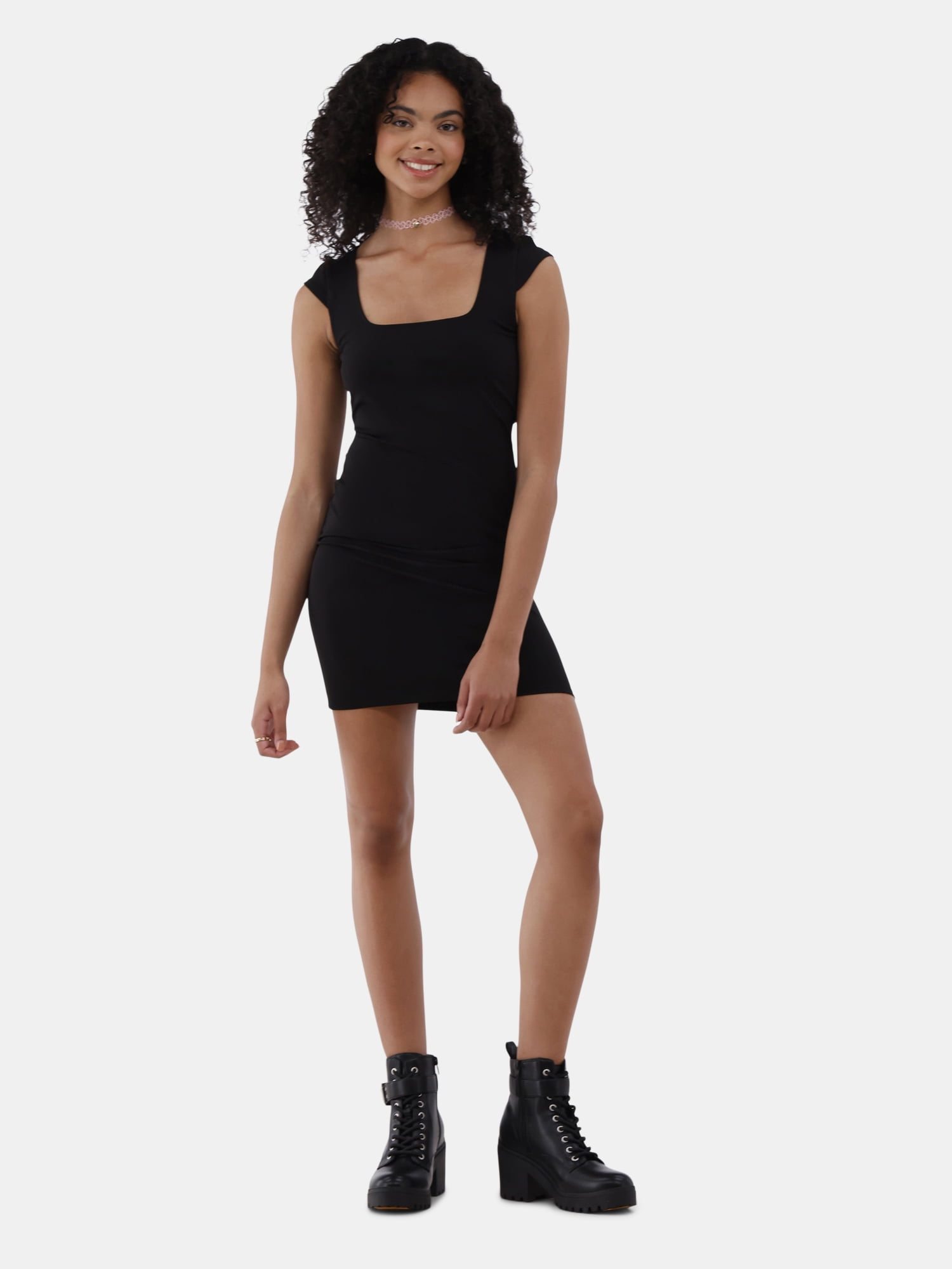 black graduation mini dress ZAPAKA Women Cute Pink Graduation Dress A-Line Spaghetti Straps Lace-Up Back Engagement Party Dress, Black / L