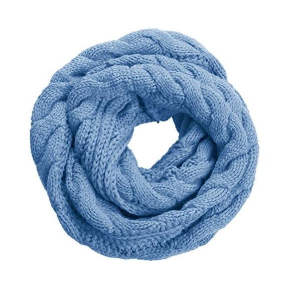 Fu997 Womens Thick Ribbed Knit Winter Infinity Circle Loop Scarf