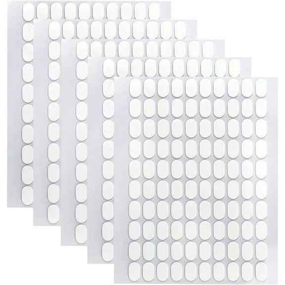 500 Pcs Glue Dots Removable,Sticky Dots Clear Double Sided,Glue Dots for Walls No Mark,Strong Glue Dots for Home Office Decor Balloons Crafting (13x8mm)