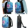thumbnail image 2 of Yuyamidu Purple Butterfly Bookbag for Girls with Lunch Bag 6th Grade Bling Book Bags for Middle School Backpack for Kids 8-12 Lunch Box Pencil Case Water Bottle Sleeve Teen School Bags Set of 4, 2 of 7