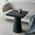 thumbnail image 2 of GZXS Modern Magnesium Square Side Table with Pedestal Base, 24" Tall Contemporary Accent Table for Living Room, Bedroom, or Entryway – Black, 2 of 9