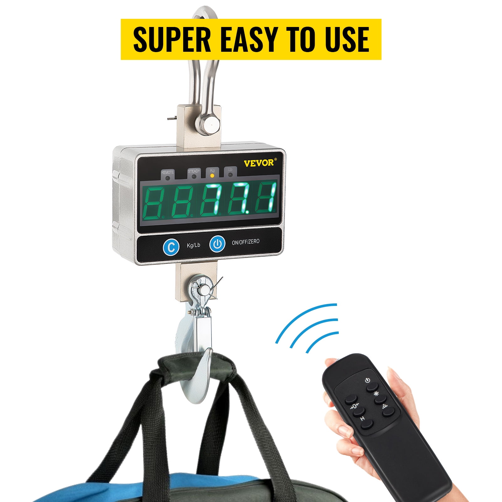 FITHOIST Hanging Scales Digital Weight, 2000LBS Crane Scale with Remote  Control, High Precision Heavy Duty Industrial Scale with CE Certified for