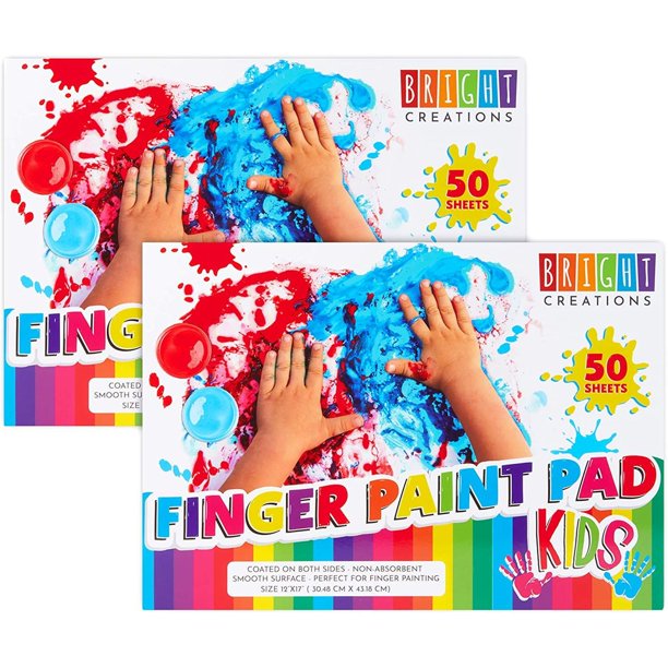 2 Pack Finger Paint Paper Pad for Kid Toddlers Art Supplies, 17" x 12"