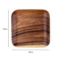 thumbnail image 6 of Walnut Wood Plates Square Wooden Snack Plate Cake Dessert Fruit Serving Small Sushi Food Dishes Plate Set, 6 of 6
