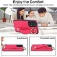 thumbnail image 4 of Funda de PU con anillo de cobertura total antideslizante para Samsung Galaxy A53 5g con pulsera, 4 of 5