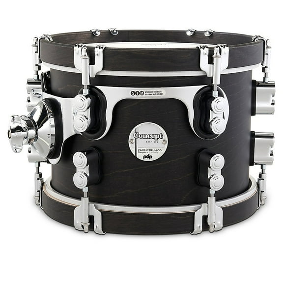 PDP Concept Classic 7x10 Ebony Stain Tom with Ebony Stain Hoops