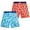 Blue Surf/Palm Trees, variant on Boys' Swim Trunks - 2 Pack Quick Dry Board Shorts Bathing Suit (Size: 8-18)