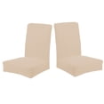 thumbnail image 3 of Fundas para sillas divididas de grano de maíz Funda protectora sólida Protector exterior Funda giratoria de estilo simple para comedor Beige, 2 piezas Inevent HA012477-04, 3 of 7