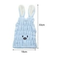 thumbnail image 6 of Honrane Hair Drying Cap Rabbit Ear Design Coral Fleece Winter Coldproof Adults Cute Absorbing Dry Hair Hat for Daily Use, 6 of 8