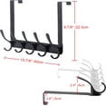 thumbnail image 2 of Over The Door Coat Rack For Bedroom &amp; Living Room, Noiseless Heavy Duty Hooks, Easy Installation With Sponge Pad Protection, Double Layer Design, Sturdy Metal Construction,, 2 of 5
