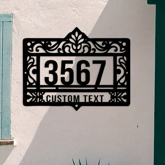 Personalized Metal Address Plaque, Metal Address Sign, Modern Address Sign, Outside Decor, Front Door Decor, House Numbers Sign