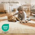 thumbnail image 4 of ODIKA Beige Cream Frond Botanical Motif Slim Border Rectangular Fronds for Dining Room, Basement, Large Office, Non-Slip Chair-Friendly, 4 of 7