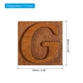 thumbnail image 2 of Uxcell Letter Stamps Wood Rubber Stamp Character G Vintage Alphabet Stamps Set Wooden Stamp Stamper, Brown, 2 of 6