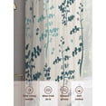 thumbnail image 6 of Teal Green Botanical Sheer Curtains 63 Inch Length 2 Panels Set Window Treatments, Rustic Country Spring Floral Summer Leaf Rod Pocket Semi Curtains for Living Room/Bedroom/Kitchen, 104"W x 63"L, 6 of 7