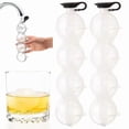 thumbnail image 1 of Molde para hacer bolas de hielo de 4 cavidades, bandeja para cubitos de hockey sobre hielo para whisky y vodka, 2 unidades, 1 of 4