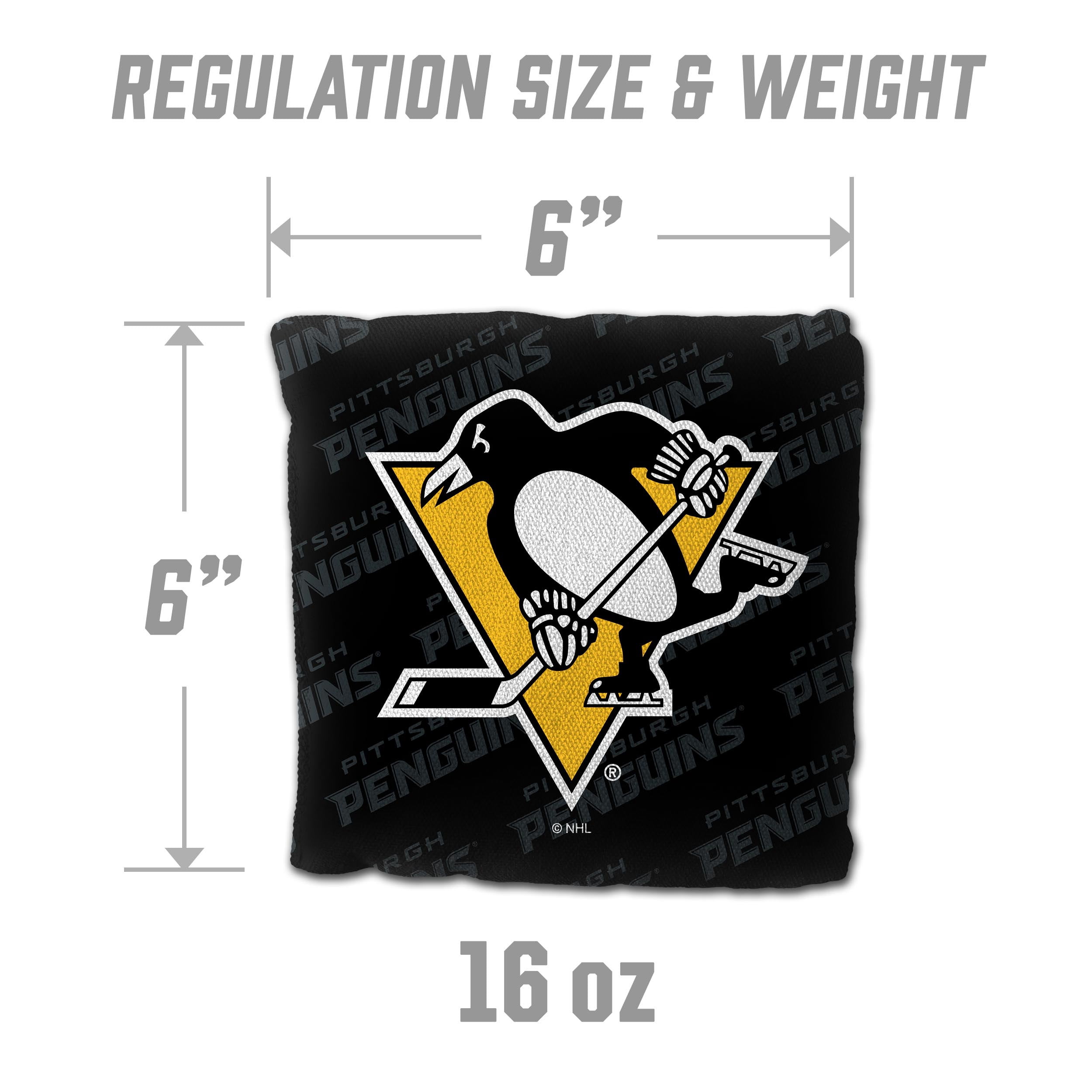 NHL Pittsburgh Penguins Cornhole Bags - 4PK - Black