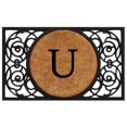 thumbnail image 1 of Calloway Mills 180031830U 18 x 30 in. Armada Circle Monogram Rectangular Doormat, Natural & Black - Letter U, 1 of 1
