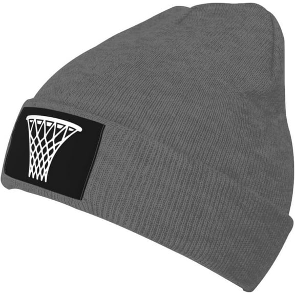 Fgsivsw Basketball Hoop Men/Women Beanie Winter Hat Warm Skull Knit Hats Soft Stretch Thick Trendy Knitted Cap Black