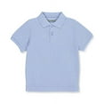thumbnail image 2 of Universal Unisex S/S Pique Polo (Sizes 4 - 7) - blue, 4 (Little Girls), 2 of 2