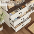 thumbnail image 6 of 157.5" Entertainment Center with Bookshelves for TVs up to 100", Farmhouse Wall Unit TV Stand with 6 Doors & 6 Drawer & LED Lights, Media Console Table for Living Room, Bedroom & Home Theater, 6 of 10