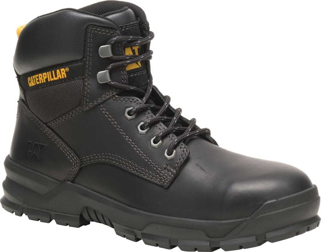 Men's Caterpillar Mobilize Alloy Toe Work Boot Black Leather