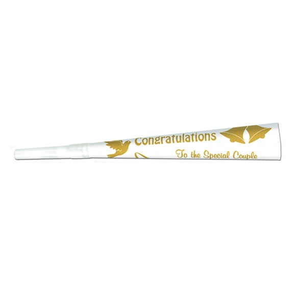 Beistle Club Pack of 100 ''Congratulations to the special couple'' Wedding or Anniversary Trumpets