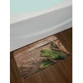 thumbnail image 2 of Antlers Bath Mat, Evergreen Branch with Deer Antler Against Rustic Wooden Background Print, Non-Slip Plush Mat Bathroom Kitchen Laundry Room Decor, 29.5 X 17.5 Inches, Fern Green Umber, Ambesonne, 2 of 2