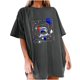 thumbnail image 4 of Hombres Y Mujeres Retro Tops Trendy Droped Shoulder Sleeves Impresión Suelta Manga Corta Top Pullover Odeerbi ODB180393, 4 of 9