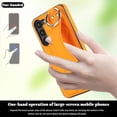thumbnail image 3 of for Samsung Galaxy S23+ Plus Case with Wristband Strap, PU Leather Phone Case with Ring Stand Case for Samsung Galaxy S23 Plus ZWD Orange, 3 of 18