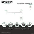 thumbnail image 4 of Kingston Brass GB1436CSW Made To Match 36-Inch x 1-1/4-Inch O.D. Stainless Steel ADA Grab Bar in White, 4 of 5