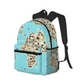 thumbnail image 2 of Gaeub World Travel Line Icons Map School Backpack Waterproof Bookbag for Men Women College High School Bags, 2 of 8