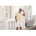 thumbnail image 3 of Iceglad Men's Casual Button Down Shirt Short Sleeve Vintage Clothes Knit Polo Shirts Summer Beach Shirts, 3 of 8