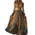 thumbnail image 2 of Haivin Womens Floral Maxi Dress V Neck Slit Spaghetti Strap Dresses Summer Boho Beach Vacation Sundresses, 2 of 8