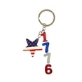 thumbnail image 1 of YUELONGHU Three Holiday Theme Key Ring Five Point Star Pattern Daily Carry for Outdoor Travel Use, 1 of 6