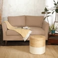 thumbnail image 6 of · REDEARTH · Cylindrical Pouf Foot Stool Ottoman - Jute Braided Accent Sitting Footrest for The Living Room, Bedroom, Nursery, Patio, Lounge & Other Rooms in The Home (14.5”x14.5”x16”; Natural Ivory), 6 of 9