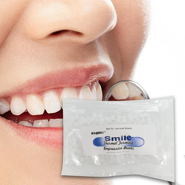 Perlas de reparación de dientes Cuidado de los dientes Perlas de ajuste térmico Adhesivo de gránulos para dientes 20g Salvador perlas de reparación de dientes