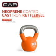 CAP, 10lb Neoprene Coated Kettlebell, Orange