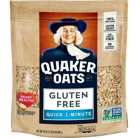 Gluten Free Oatmeal - Quaker Quick Oats Gluten Free 4 Pack (4 - 1.5LB Bags)